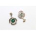 Earrings Dangle Handmade Women 925 Sterling Silver Onyx & Marcasite Stones P564
